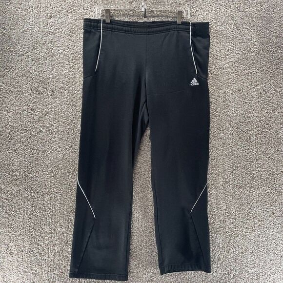 Adidas Pants Adult Medium Black Athleisure Pull On Sweatpants Joggers Casual - Picture 1 of 11